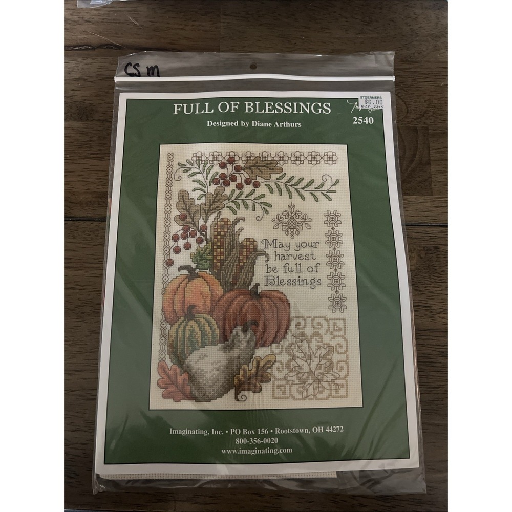 Imaginating " Full Of Blessings" Cross Stitch Kit By Diane Arthurs 2540 NEW